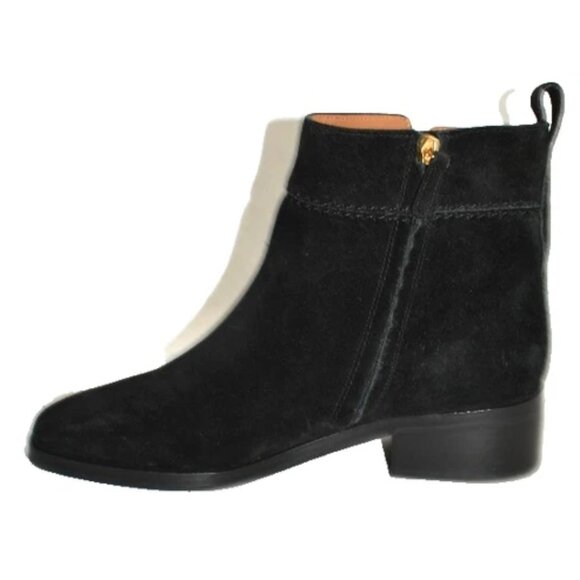 New! Tory Burch Everly Suede Ankle Boot Black 8 M DD530 SN 153799 - Picture 2 of 6